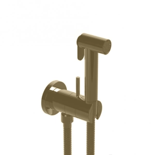 HUBER Shower Гигиенический душ со шлангом 120 см,вывод с держателем и встроенный прогрессивный картридж, цвет никель полированный (TT0079452B)
