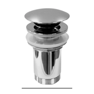 AZZURRA Донный клапан для раковины с переливом, автомат (click-clack), хром (PILTR)