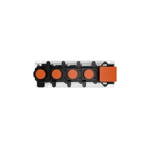 Gessi Hi-Fi Встраиваемые части для термостатического смесителя, до 3 источников одновременно, 3/4 соединение, цвет: хром (63013#031)