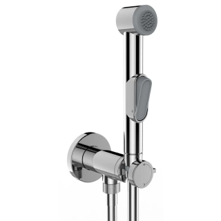 BOSSINI MACAN Гигиенический душ с прогрессивным смесителем, лейка пластиковая, шланг Cromolux 125 см, цвет хром (E37032B.030)