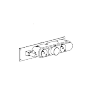 CARIMALI Встраиваемая часть для двухвентильного смесителя для ванны с переключателем на 3 положения (W6101)