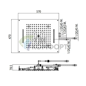 Верхний душ BOSSINI DREAM/4 с LED-подсветкой и 4 режимами распыления (белый), блок питания/управления, цвет: хром - фото 2