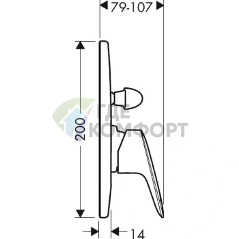 Смеситель Hansgrohe Logis 71406000 для ванны с душем - фото 2