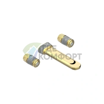 Настенный смеситель для раковины THG Corvair Fior di Bosco с двумя вентилями в полированном золоте (U8K-F01-40SGB) - фото 1