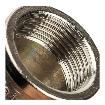 Угольник Stout внутренняя/внутренняя резьба латунный ВВ 3/4 никелированный - фото 4