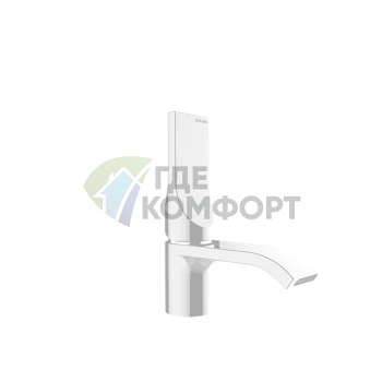 Однорычажный смеситель BOSSINI APICE для раковины с донным клапаном, белый матовый (E89600.045) - фото 1