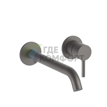 Смеситель для раковины Fantini Nostromo встраиваемый двухвентильный цвет Gun Metal (50 P5 E811B) - фото 1