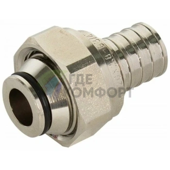 Соединитель РЕХАУ надвижной-В 16 x 3/4EK, никелированный, DZR-латунь