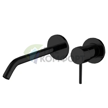 Смеситель для раковины FIMA Carlo Frattini SPILLO UP настенный однорычажный черный матовый (F3051NLX8NS) - фото 1