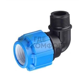 Уголок с наружной резьбой 32x1 ПНД Политэк - фото 3