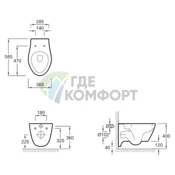 Подвесной унитаз Jacob Delafon Via E1744-00: современный дизайн и экономия пространства - фото 4