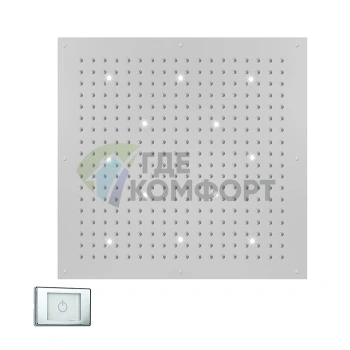 Верхний душ BOSSINI DREAM-XL CUBE 1000x1000 мм с LED-подсветкой, хром (WI0383.030) - фото 1
