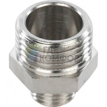 Ниппель STOUT НН переходной 1/2 x 1/4 никелированный - фото 3