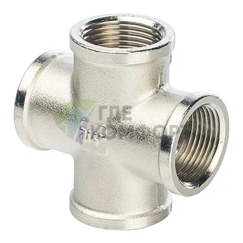 Крестовина STOUT ВВ 3/4 внутренняя резьба никелированная - фото 2