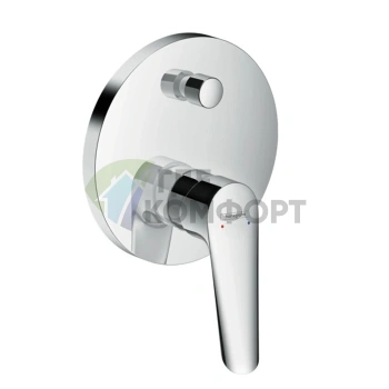 Смеситель для ванны Hansgrohe Logis E встраиваемый с переключателем (хром) (71404000) - фото 1