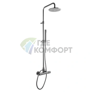 Смеситель для душа FIMA Carlo Frattini Spillo Tech с душевой стойкой и верхним душем, хром (F3035/2XCR) - фото 1