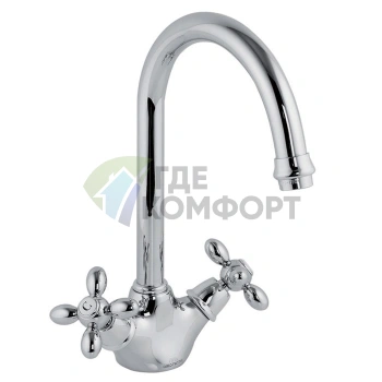 Кухонный смеситель FIMA Carlo Frattini Olivia с вращающимся изливом в цвете хром (F5007CR) - фото 1