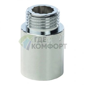 Удлинитель STOUT латунный 1/2 x 30 хромированный - фото 2