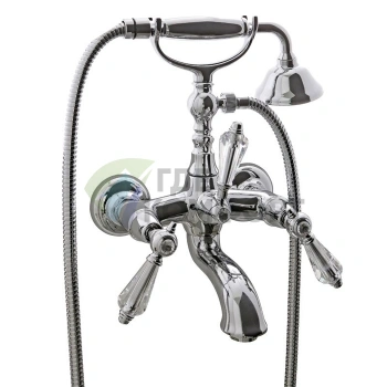 Смеситель для ванны Carlo Frattini с хромированным покрытием и кристаллами Swarovski (F5404CCR) - фото 1