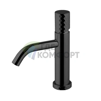 Смеситель для раковины Carlo Frattini Spillo tech черный матовый с донным клапаном (F3031XSGNS) - фото 1