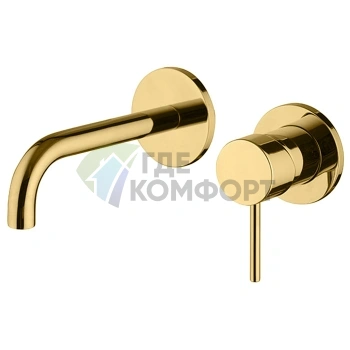 Настенный однорычажный смеситель для раковины Carlo Frattini SPILLO UP золото (F3051NX9OR) - фото 1