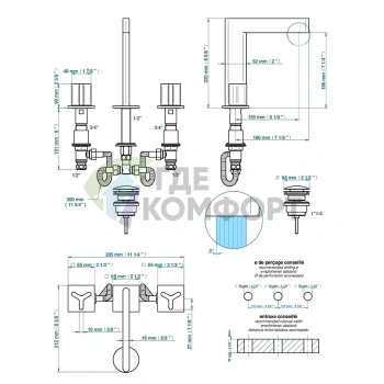 Смеситель для раковины THG ICON-X METAL с донным клапаном, цвет Aranja Black Nickel (U7G-D24-151) - фото 2
