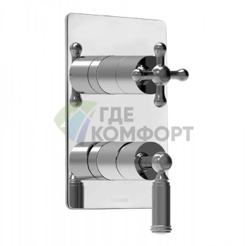 Смеситель для душа Bossini Liberty с переключением на 5 струй, встраиваемый, хром (Z00065.030) - фото 1