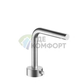 Смеситель для раковины Fantini AF/21: матовая натуральная сталь, 1 отверстие, излив 155 мм (27 93 A004WF) - фото 1