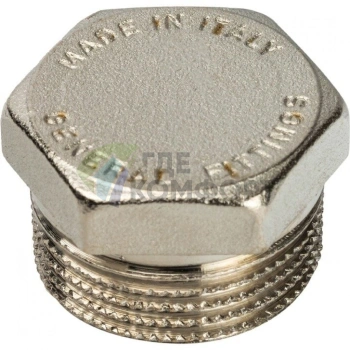 Заглушка STOUT НР 3/4 наружная резьба никелированная - фото 2