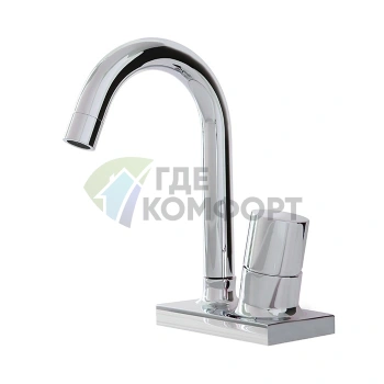 Смеситель для раковины FIMA Carlo Frattini с донным клапаном click-clack, хром (F3851CR) - фото 1