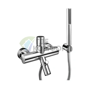 Настенный смеситель для ванны Fantini Nostromo с ручным душем и изливом 140 мм, хром (50 02 1615) - фото 1