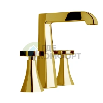 Смеситель для раковины SIMAS EIFFEL на 3 отверстия, золото (EIBLA oro) - фото 1