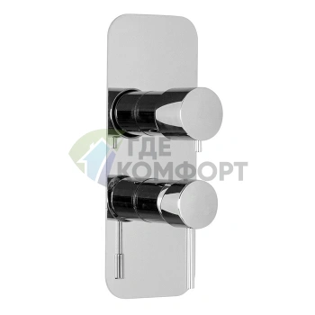 Смеситель для душа встроенный FIMA Carlo Frattini Spillo Up с переключателем на 2/3 источника, хром (F3039X6CR) - фото 1