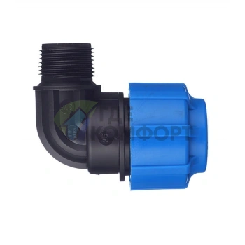 Уголок с наружной резьбой 25x3/4 ПНД Политэк - фото 1