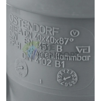 Тройник канализационный HTEA 40х40/90° Ostendorf - фото 3