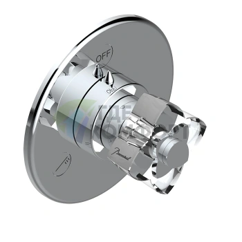 Встраиваемый переключатель THG Petale de Cristal Clair с хромированной клавишей (U6A-A02-48M2SB) - фото 1