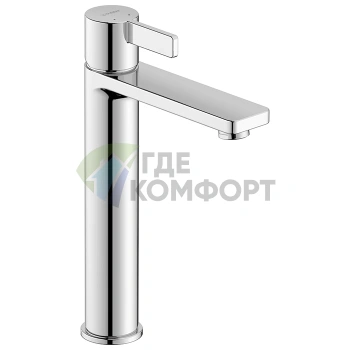 Смеситель для раковины Duravit D-Neo на 1 отверстие, без донного клапана, хром (DE1030002010) - фото 1