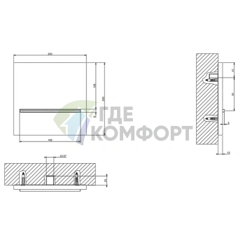 Душевой каскадный излив Gessi Cascata с дистанционным управлением в цвете Gold CCP (20295#080) - фото 2