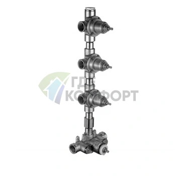 Термостатический смеситель для душа Fantini на 3 выхода с подключением 3/4 (19 00 3903A) - фото 1