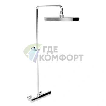 Душевой комплект Stella Bamboo со смесителем, штангой и верхним душем 300 мм в хроме (BT 02415 CR00) - фото 1