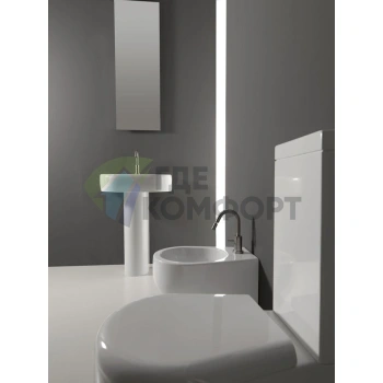 Раковина KERASAN K09 c 1 отв с колонной 60х47см цвет белый