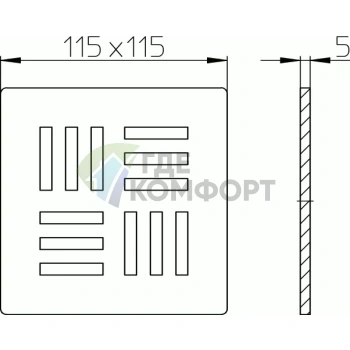 Декоративная решётка HL3124 - фото 2
