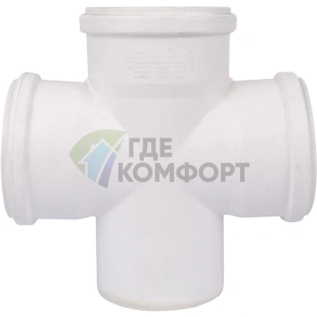 Крестовина канализационная Raupiano Plus 110/110/110/87° одноплоскостная REHAU (РЕХАУ - 11215541001) - фото 2