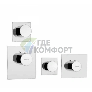 Термостат для душа Bossini Oki встраиваемый с девиатором, хром (Z031201.030) - фото 1