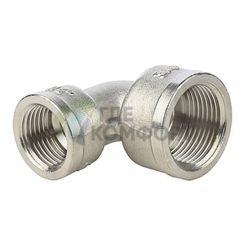 Угольник Stout внутренняя/внутренняя резьба латунный ВВ 3/4 x 1/2 никелированный - фото 1