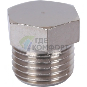 Заглушка НР 1/4 никелированная Stout - фото 1