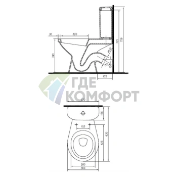 Универсальный унитаз-компакт IFO Hitta: эргономичный дизайн для комфорта и стиля - фото 2