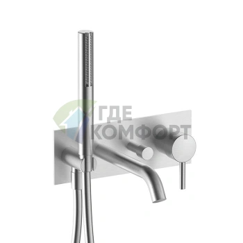 Встраиваемый смеситель для ванны Fantini Nostromo (нержавеющая сталь) (50 93 E321B) - фото 1