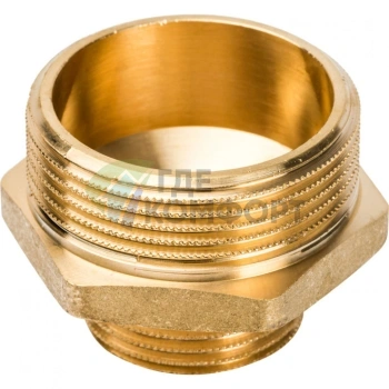 Ниппель STOUT НН переходной 1 1/2 х 1 латунный - фото 3