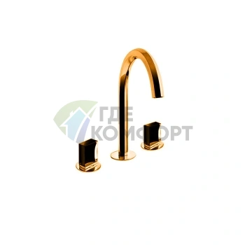 Смеситель для раковины Fantini Venezia с нажимным донным клапаном, 3 отверстия, цвет Matt Copper PVD (29 P9 N404S) - фото 1